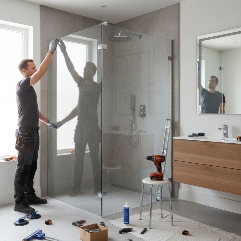 Glass Shower Door Installation in Alpharetta, GA